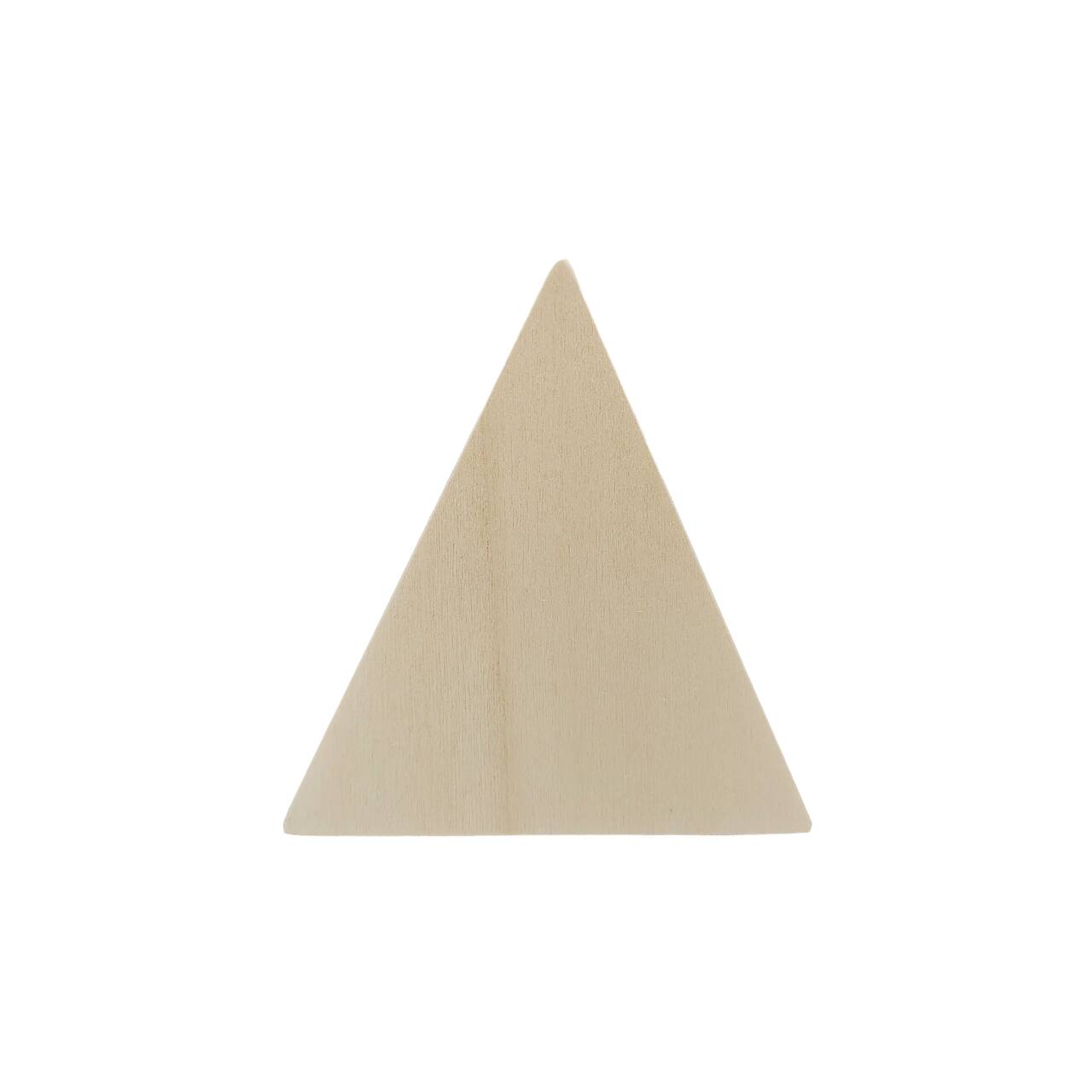 18 Pack: 3.5" Chunky Triangle Plywood Shape by Make Market®